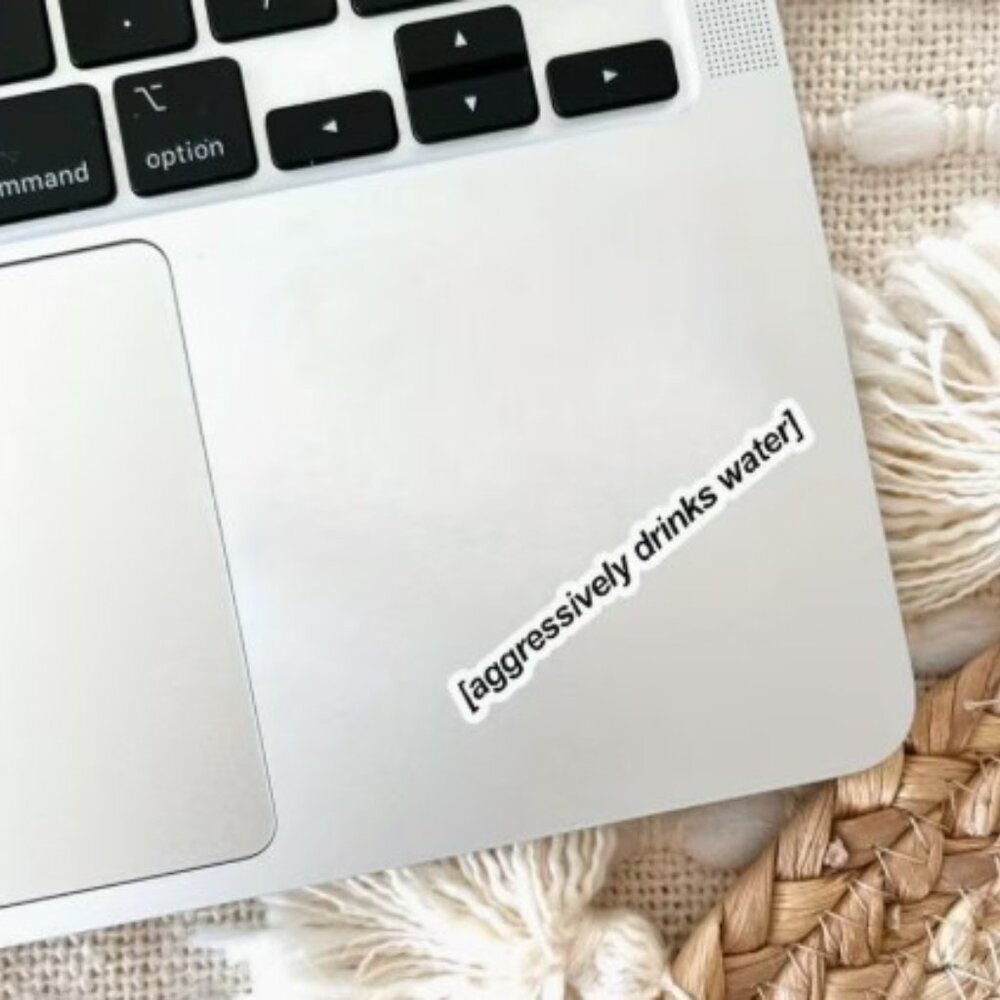 NEW Aggressively Drinks Water Sticker - Small - Picture 3 of 4